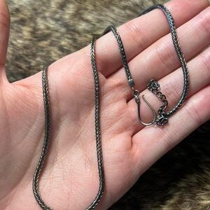 Vintage sterling silver wheat chain necklace